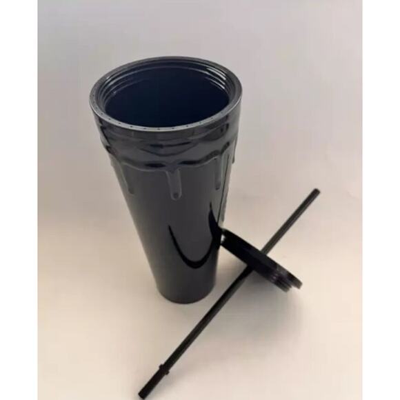 NEW Starbucks Black Slime Goth Tumbler New Release 2024 24 Oz Cup Glossy Siren - Picture 4 of 5